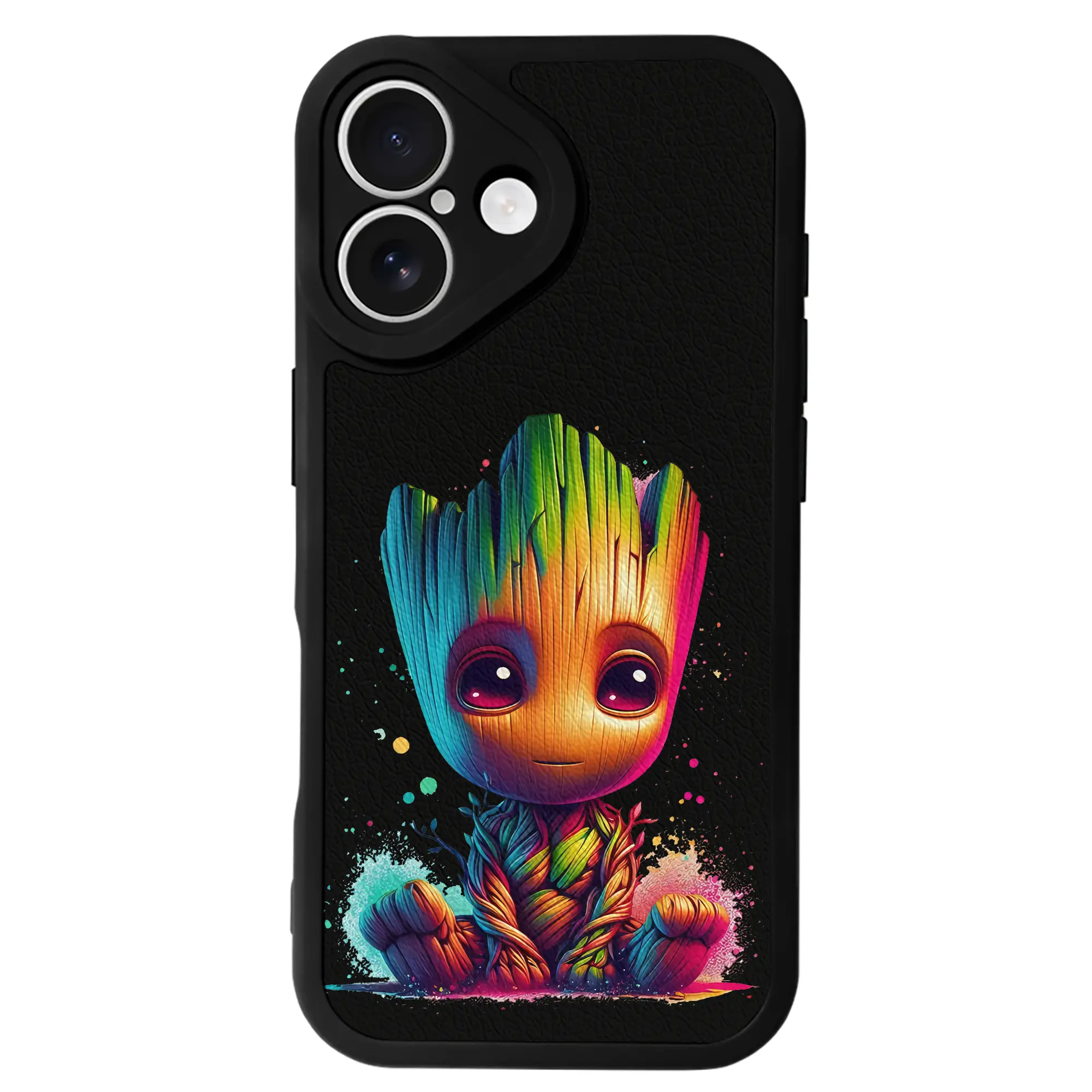 アベンジャーズ (Avenjāzu) グッズ グルート（Groot） - IPhone 16シリーズ対応 ・ シリコンスマホケース ・ レザー調 ・ 高精度フィット ・ 耐衝撃 ・ ワイヤレス充電対応 ・ 精密カット